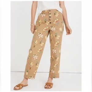 Madewell Floral Printed  Cropped pants NWOT